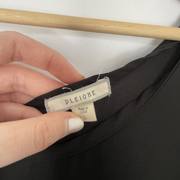 Anthropologie Pleione Black Sleeveless High-Low Hem Blouse L lightweight top - Picture 3 of 9